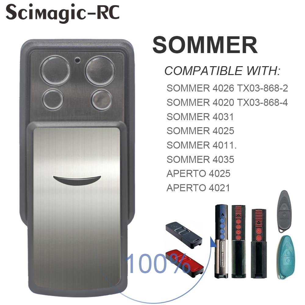 2pcs SOMMER 4020 TX03-868-4 4026 4031 Garage Door Remote Control 868MHz Handheld Transmitter For SOMMER APERTO 4025 4021 Opener