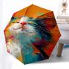 Abstract Art, Colorful Painting- Automatic Umbrella, Four Seasons Portable Folding Umbrella, Suitable for Men and Women, Travel, Daily Compa