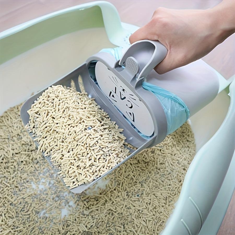 PP Material Cat Litter Scoop Waste Bag Dispenser Sturdy Deep Shovel Sifter for Efficient Cleaning Suitable for All Cat Breeds Pet Litter Box