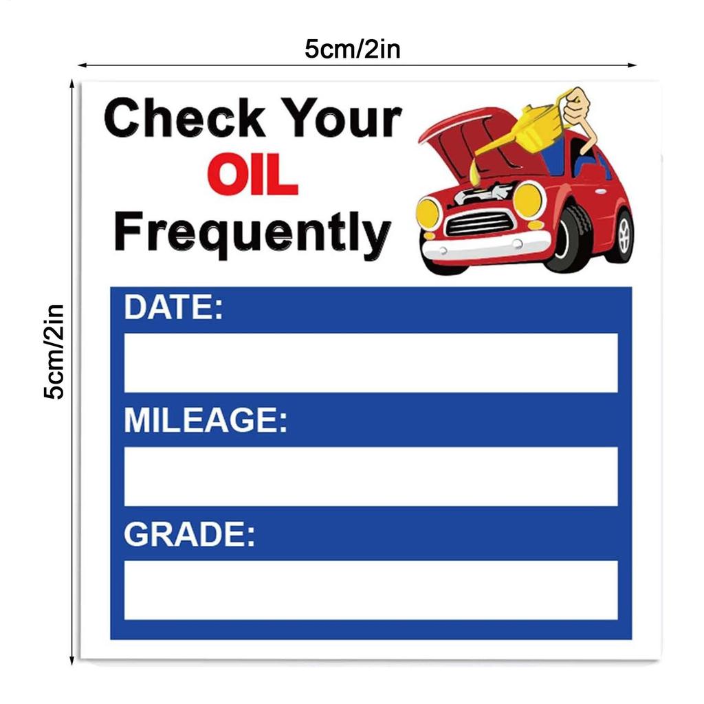 Auto Service Erinnerungsaufkleber 150 Blatt Auto Service Aufkleber 5X5 cm Wartungserinnerungsaufkleber Ölwechsel-Erinnerungsaufkleber