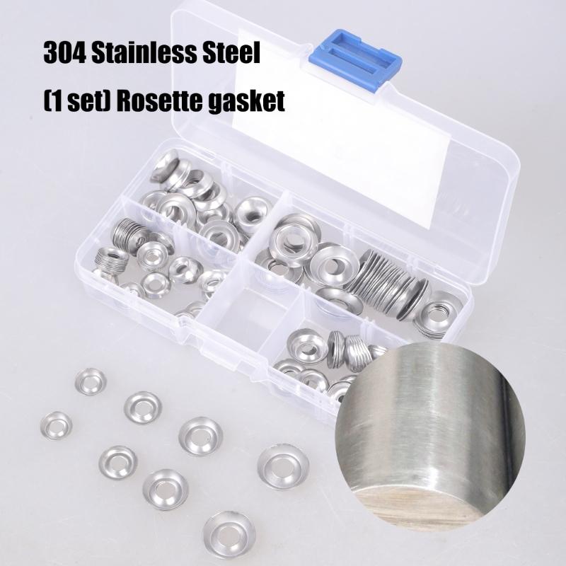 160/295Pcs Stainless Steel Conical Washer Replacement Countersunk Head Tapping Screw Washer Easy to Installation