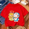 2026 Summer T-Shirt Doraemon Fashion Print Casual Daily Street Style