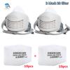 Dust Mask +20pcs Filter Cotton Respirator Half Face Dust-proof Mask Anti Industrial Construction Dust Haze Fog Safety