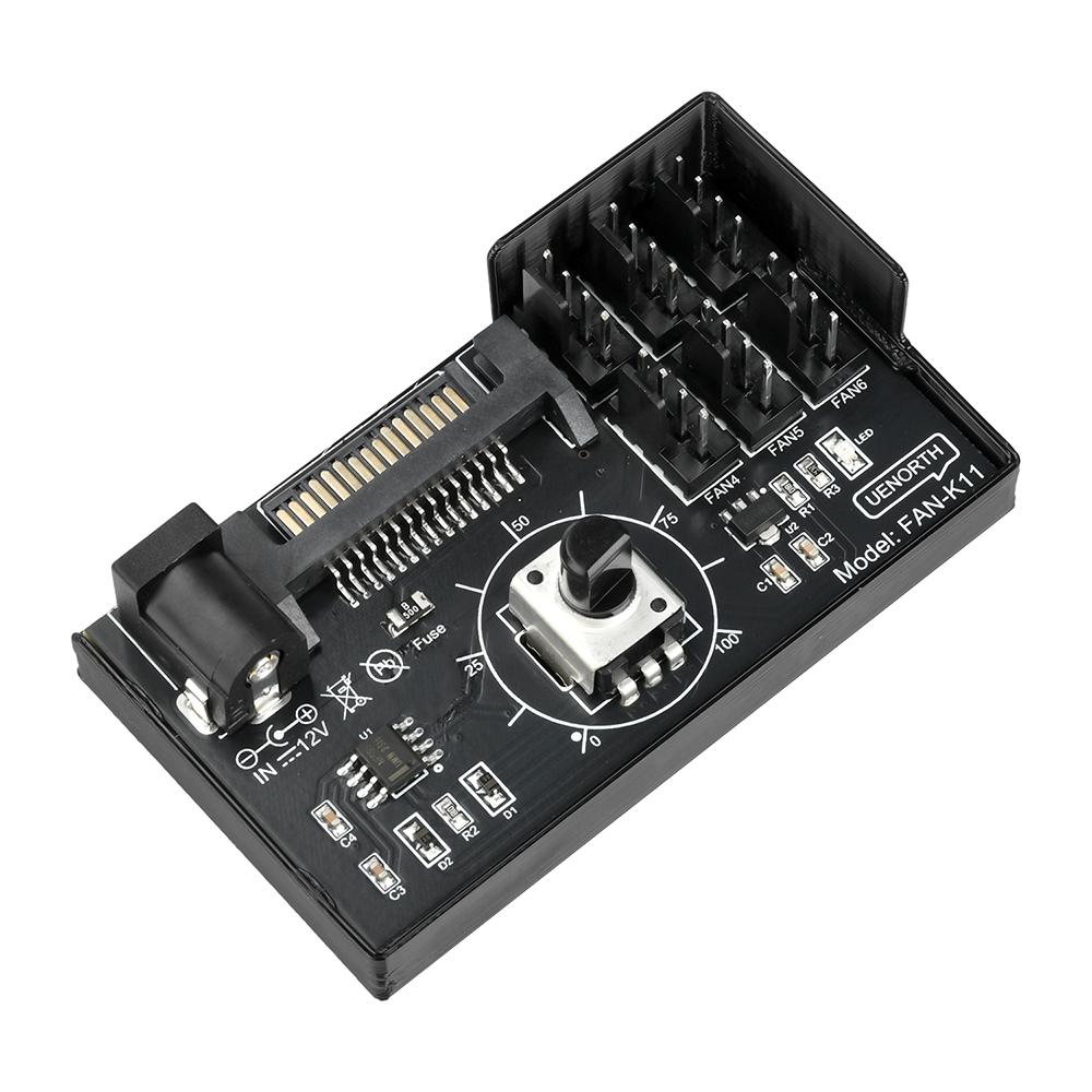 60W High Power Hub Controller For PC Four/Six Wire Fans PWM Speed Control Fan Speed Regulator