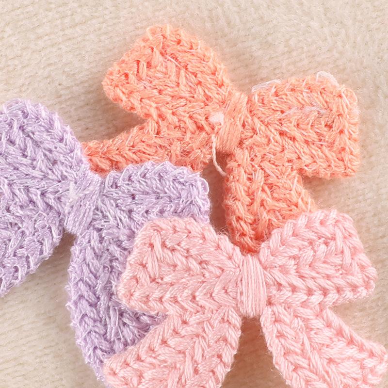 Computer Embroidery Label Water-Soluble Multi-Color Bow Badge Cloth Label Clothing Accessories Handmade Diy Patch Embroidery Cloth Sticker