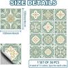 CHGCRAFT 36PCS Bohemian Tile Stickers 4x4 Inch Wall Stickers Waterproof Detachable PVC Wall Tile Stickers Decorative Stickers for Kitchen Washroom