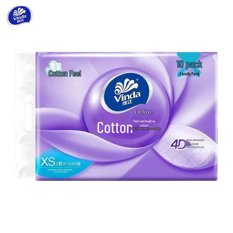 Vinda Cotton Soft 3-Ply Facial Tissues