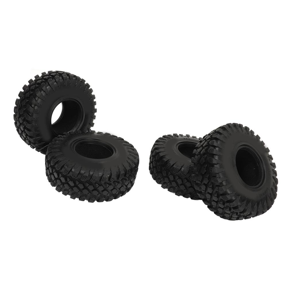 RC Tires 2.2inch 4Pcs RC Rubber Tyre Set Wheel Tires for 1:10 RC Crawler 130mm Diameter RC Accessories Black