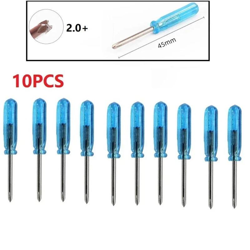 10 Stück Mini 2/3mm Flachschlitz Kreuzschlitz Kleiner Schraubendreher für Handy Box 360 Wireless Controller Reparatur Öffnen