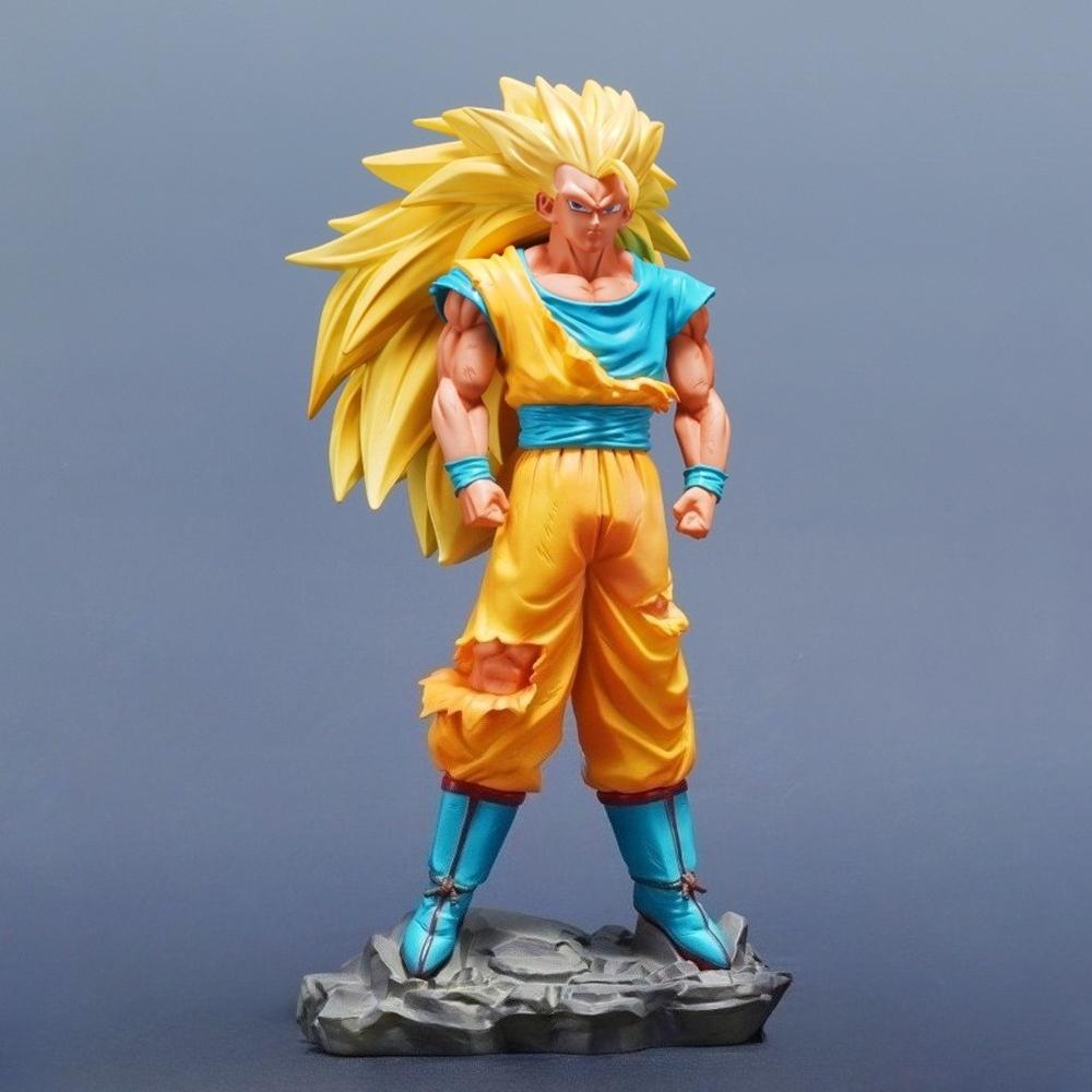 29cm/11.42in Anime Dragon Ball Figure Super Saiyan Goku Action Figures Pvc Statue Desktop Ornamen Collection Model Toys Gifts 3 Round Sensory