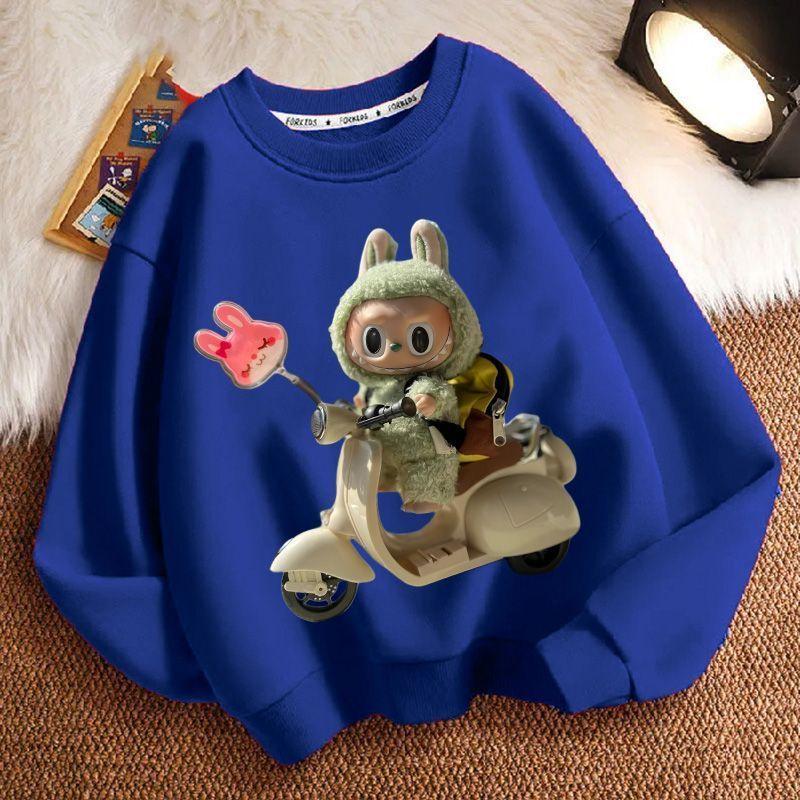 Children's Fashion LBB Hoodies, Round-neck Long-sleeved Hoodies for Boys and Girls  Spring and Autumn