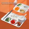 Commercial Melamine 6-Compartment Food Tray