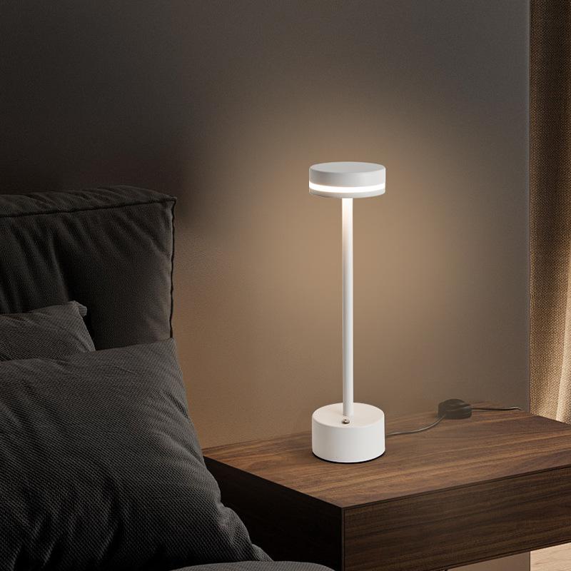 Tall Metal Desk Lamp Bar Clear Bar Cafe Atmosphere Desk Lamp Mushroom Lamp I-shaped Desk Lamp
