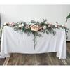 2.7M Artificial Wedding Eucalyptus Garland Runner with Rose Flowers Rustic Floral Table Centerpieces Boho Wed Decoration