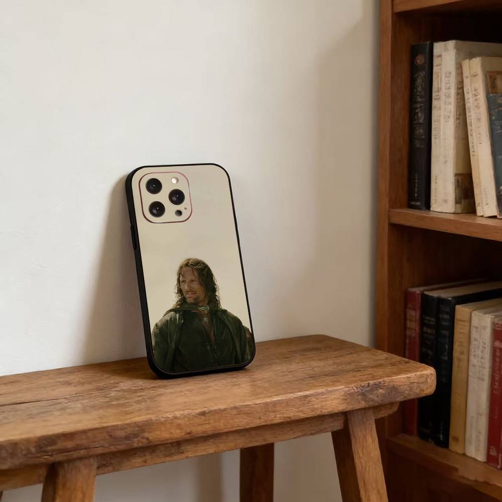A-Aragorn II Phone Case For iPhone 17,16,15,14,13,12,11 Plus,Pro Max,XS,Soft Silicone Black Cover