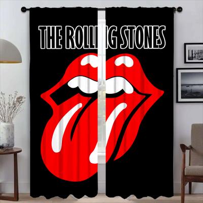 The Rolling Stones Partition Window Curtain for Room 2 Panel Modern Living Room Curtains Home Interior Curtains Kitchen Blackout
