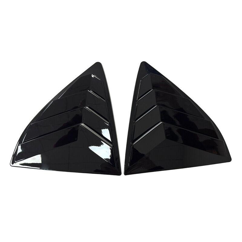 For Nissan Versa Sedan 2013-2018 Car Rear Louver Window Side Shutter Cover Trim Sticker Vent Scoop ABS Carbon Fiber Accessories