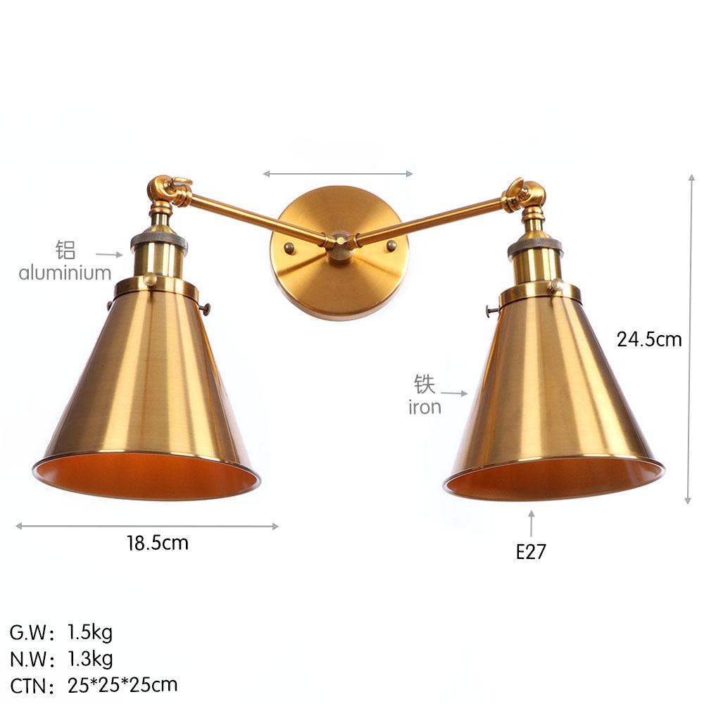 Decor Cameră Retro Vintage Modern Creativ Bar Restaurant Western Cafenea Ceainărie Club de Noapte Lampă de Perete din Fier Auriu