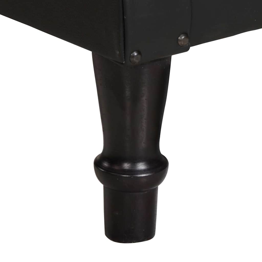 Armchair Black Genuine Leather