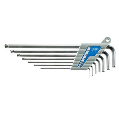 Ball Point Wrench Long Hex Allen Sizes Set, 7-Piece Type, Wrenches, Keys, 1.5/2/2.5/3/4/5/6mm, W-110