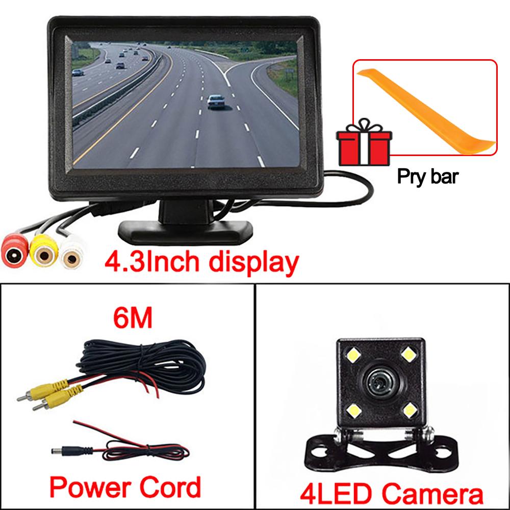 4.3Inch Rear View Camera Monitor Screen Reversing Camera for Car Parking Parking System Camera for Vehicle DashCam Backup Camera