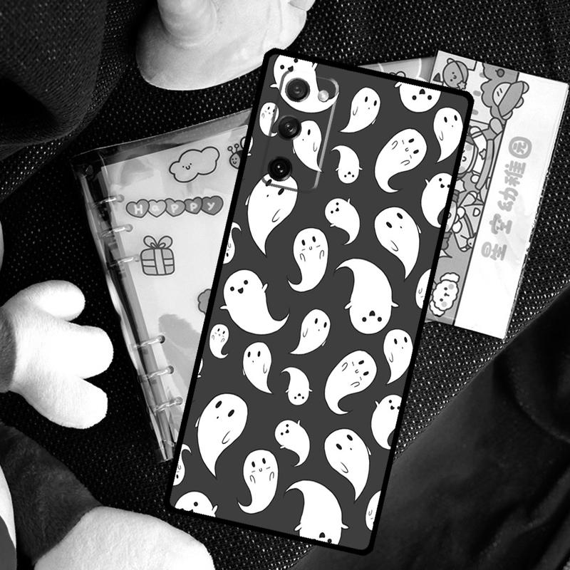 Cute Halloween Ghost Case For Samsung Galaxy S26 Ultra S25 S24 S23 S22 S21 S10 Plus S20 FE S25 Ultra Cover Funda