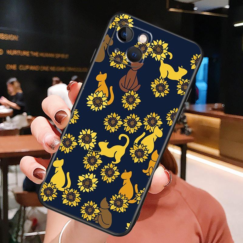 Beautiful Yellow Sunflower Phone Case For iPhone 16 Pro Max 15 13 12 11 14 Pro Max Plus 12 13 Mini XR 16e Funda Cover