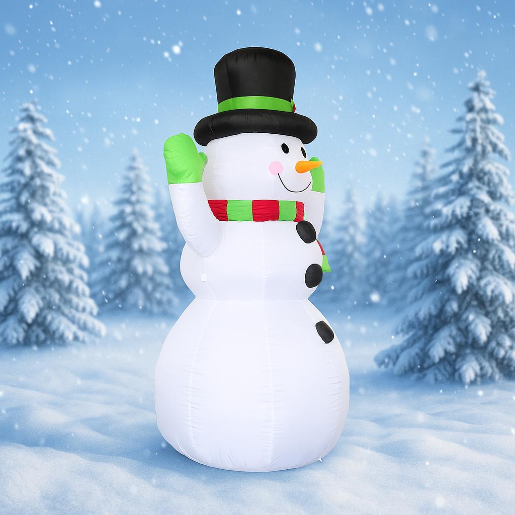 5.9FT Inflatable Snowman Christmas Decoration LED Light Toy Gift Home Festive Ornaments Christmas Supplies Xmas Yard Decor