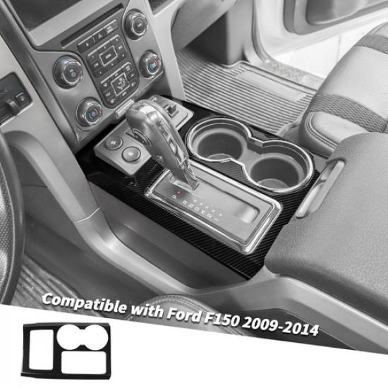 Gear Shift Panel Cover Trim Frame for Ford F150 Raptor 2009-2014 Carbon Fiber