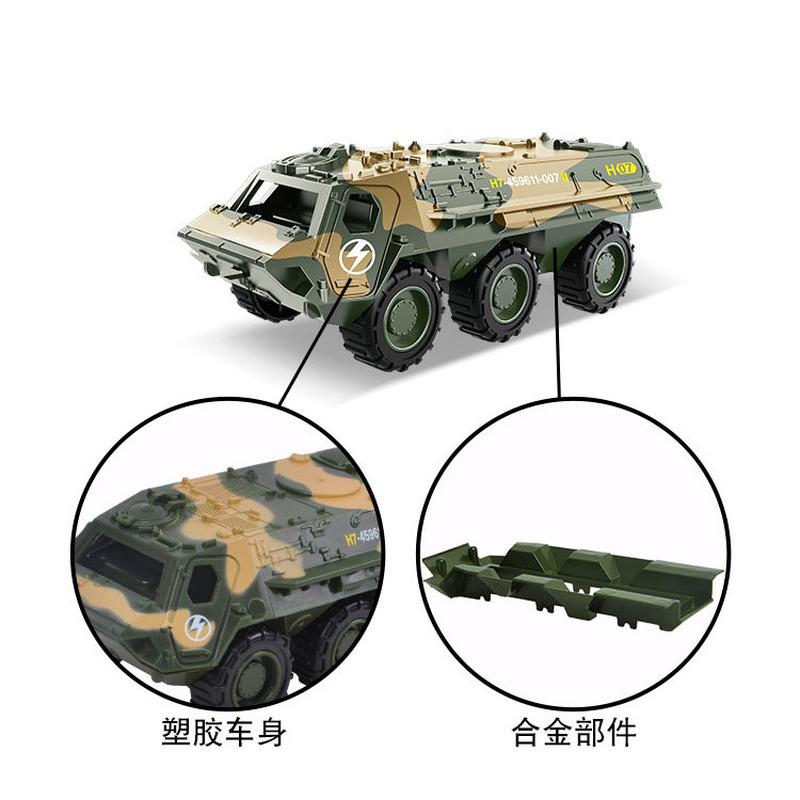 Liga de metal carro relógio simulação militar tanque armado veículo blindado caminhão de brinquedo das crianças modelo helicóptero