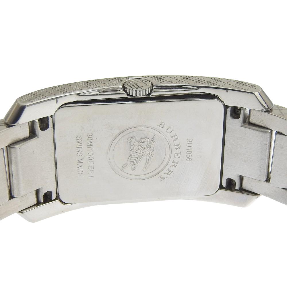 Burberry Watches BU1056 SilverDial Stainless Steel Quartz Analog Display Mens Used