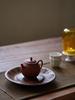 Yixing Zisha Pine Wave Purple Clay Hand-Carved Tea Tray