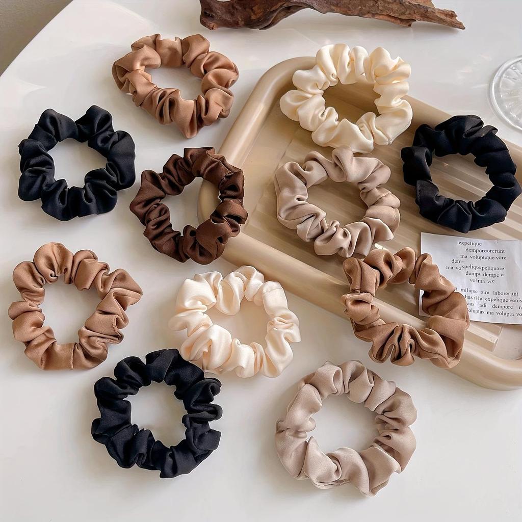 Women's Satin Feel Elegant Hair Tie - Simple Bun Accessory
