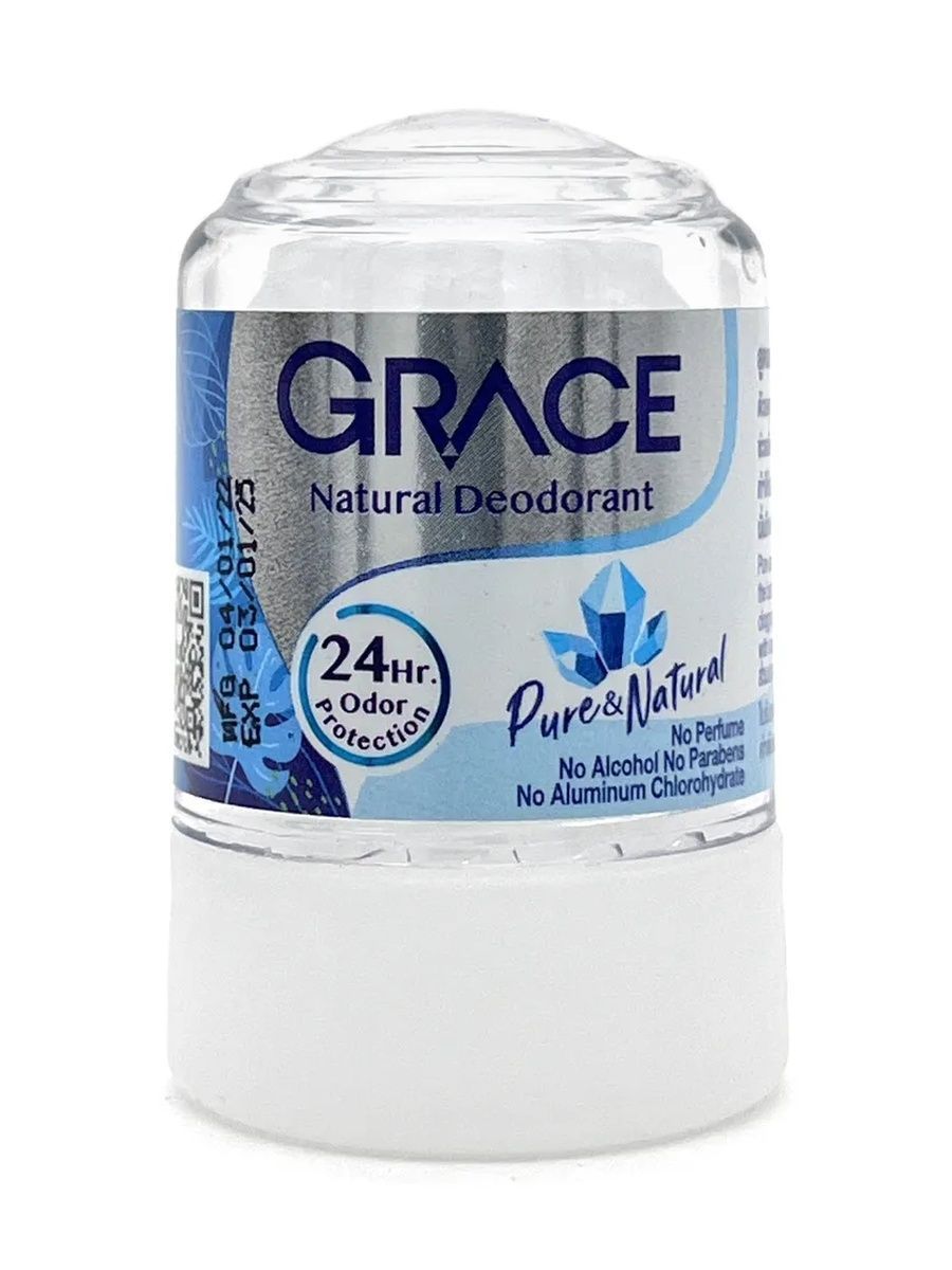 

Дезодорант-антиперспирант женский кристаллический минеральный Натуральный Grace deodorant Pure and Natural, 70г