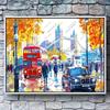 2000/1314/1000//520pcs Jigsaw Puzzles for Adults - Vibrant London Street Scene with Big Ben & Red Bus, High-Quality Paper, Por
