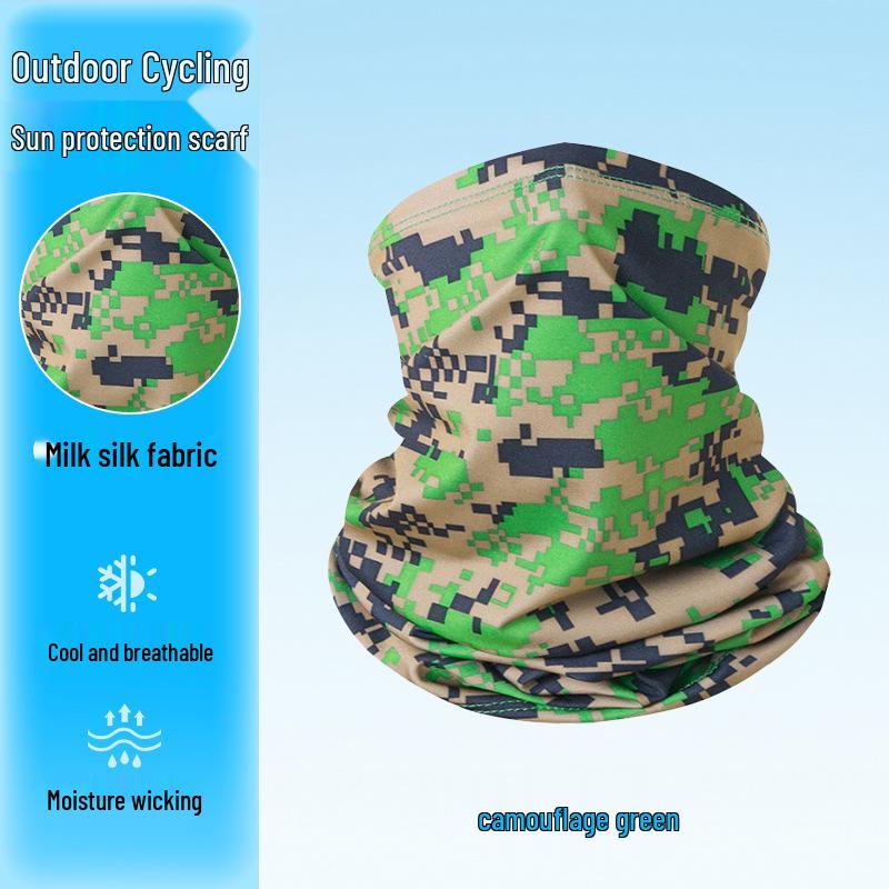 Slim Camouflage Neck Gaiter & Face Mask: Unisex, Dustproof, Breathable Ice Silk