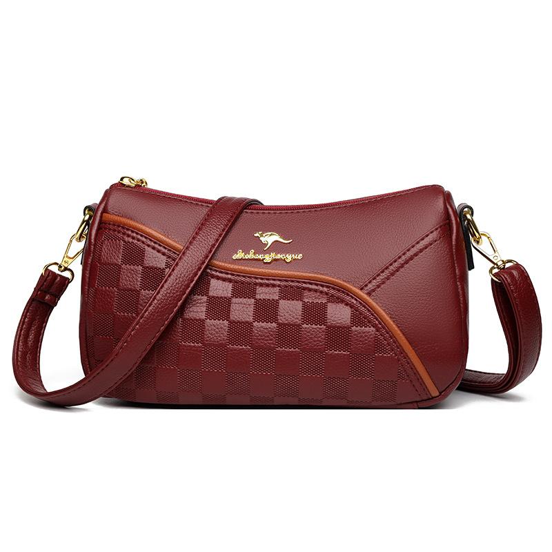 Women's Bag New Middle-aged Women's Bag Simple Shoulder Messenger Bag Atmosphere Bag Trendy Bag