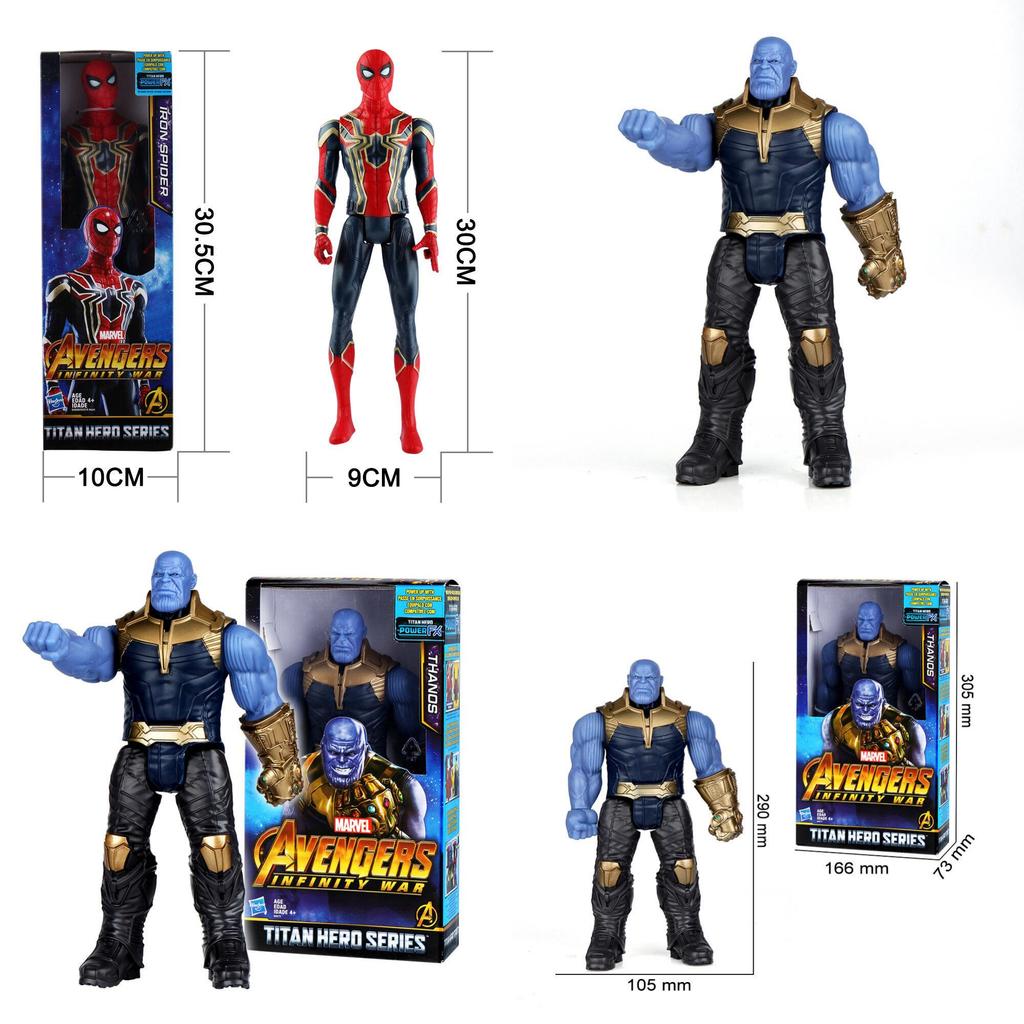 Premium Quality Avengers Titan Hero Series 12" Thanos Iron Spiderman Hulk Thor Action Figures