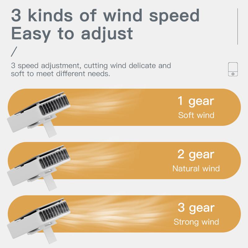 Portable Mini Fan 5V USB Rechargeable Fans Outdoor Standing Silent Neck Fan Hand Desk Small Air Cooler Fan Neckband Fan Cooling