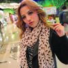 Women Thin Chiffon Cute Kitten Long Scarf Air-conditioned Shawl in Spring Summer