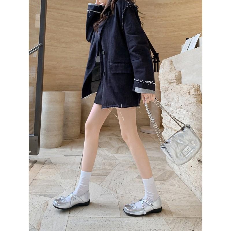 Berlin Little Ballet~ Pig Nose Bow Cross Strap Functional Ballet Single Shoes Female Mary Jane