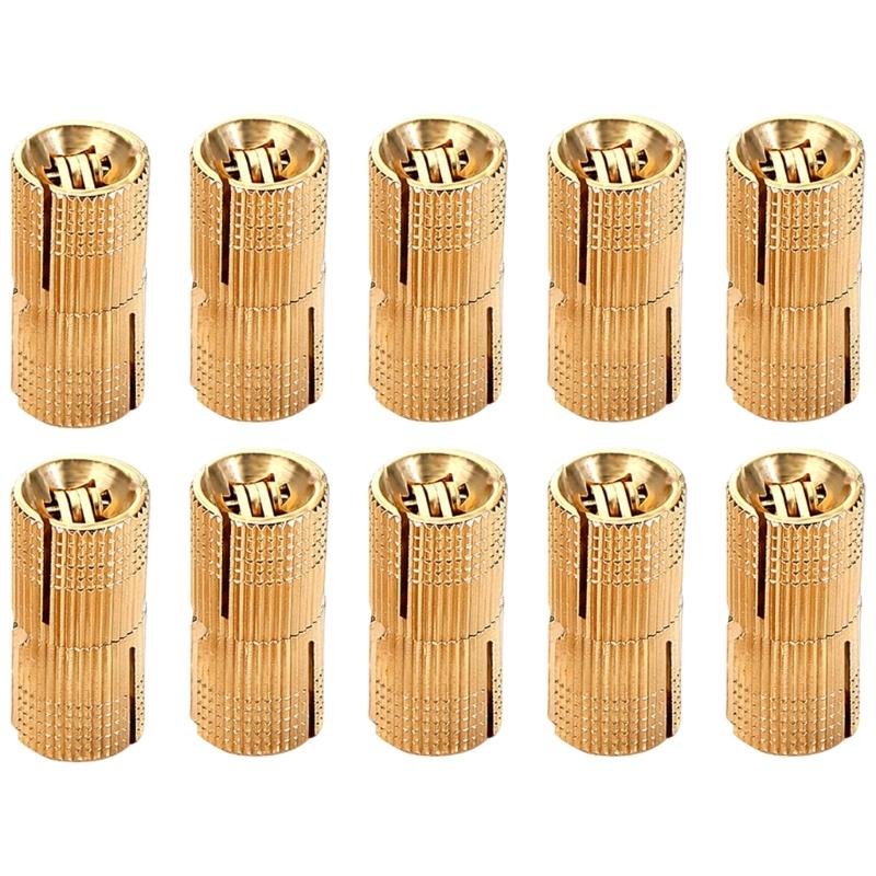 10Pcs Furniture Brass Concealed Hinges Cylindrical Hinges Small Barrels Hinges for Jewelry Keepsake Box Cabinet Door