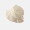 Sunscreen bucket hat women's summer versatile sun hat thin sun hat basin hat pure cotton hat can be curled