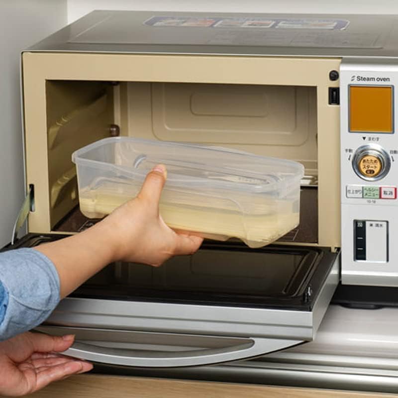 NEIGHBOR CLOWN Microwave de Pasta Pasta in the Microwave Made in Includes RC Sticker [Boil Microwave] Cooker, Time-Saving Cooker, 1.3L, Japan,