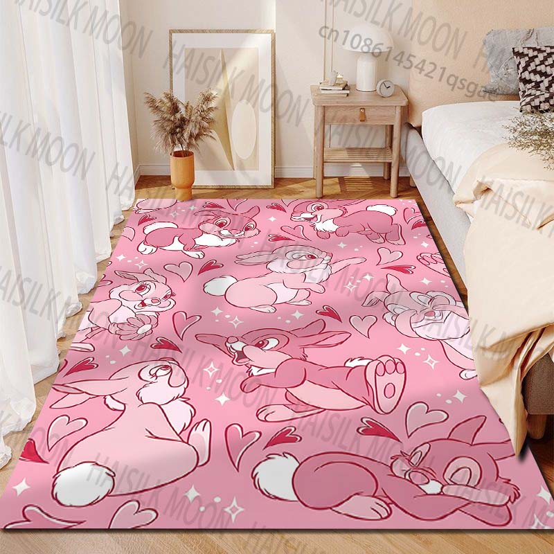 Multiple Sizes Disney Princess Pets Print Carpet for Living Room Bedroom Kid's Room Home Decor Area Rug Sofa Cloakroom Play Mat