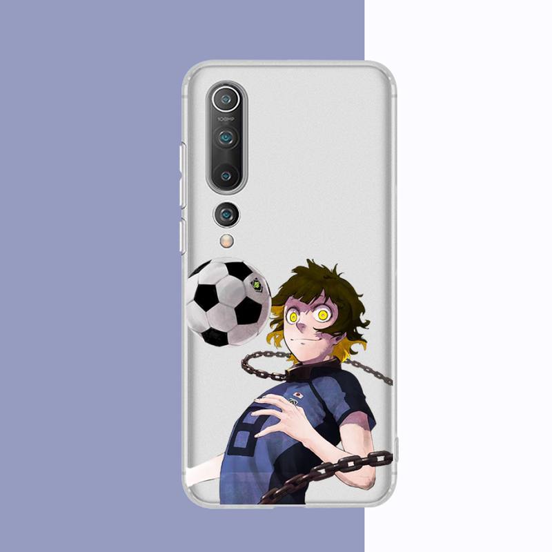 Blue Lock Anime Phone Case for Redmi 10 5plus 7A Note 5 8 9 A K20 K40  8T 10 Pro Clear Case