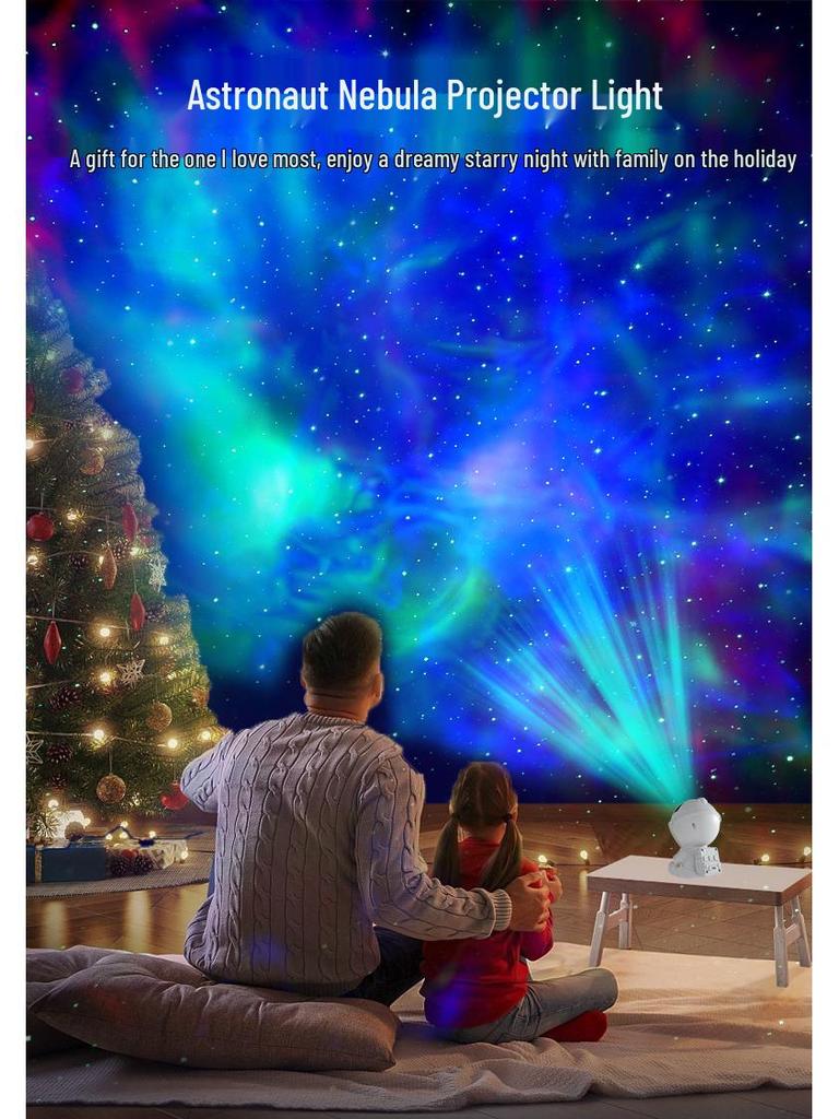Starry Sky Astronaut Projector Lamp - Night Light & Laser Desk Lamp