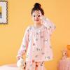Fenteng Combed Cotton Strawberry Rabbit Lace Pajama Set for Girls