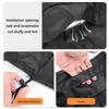 Customizable Attachment Hose Storage Enclosure With Base Opening For Firm Closure And Moisture Escape