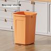 Extra Large Household Trash Bin with Lid for Kitchen, Bathroom, Hotel, or Outdoor Use